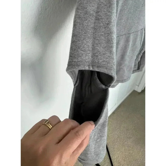 Gray AXS Cutout Sleeve Hoodie - Size M - Picture 3 of 5